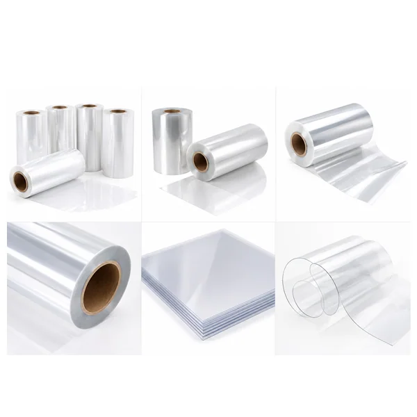 Clear PET blister film rolls and thermoforming sheet formats